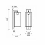 Perova Cylinder Outdoor Wall Light (H500mm)