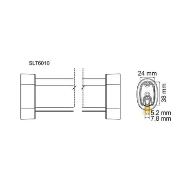 SAL Lighting Aluminium Profile SLT LED Strip Channel Oval 1200mm Lights-For-You SLT6010
