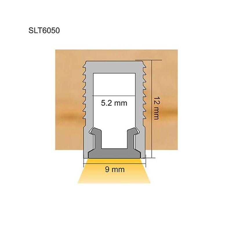 SAL Lighting Aluminium Profile SLT LED Strip Channel Recessed 1m or 2m Lights-For-You