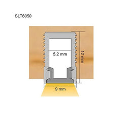 SAL Lighting Aluminium Profile SLT LED Strip Channel Recessed 1m or 2m Lights-For-You