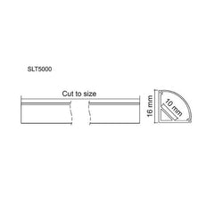 SAL Lighting Aluminium Profile SLT LED Strip Channel Winged 2M Lights-For-You SLT5000/2