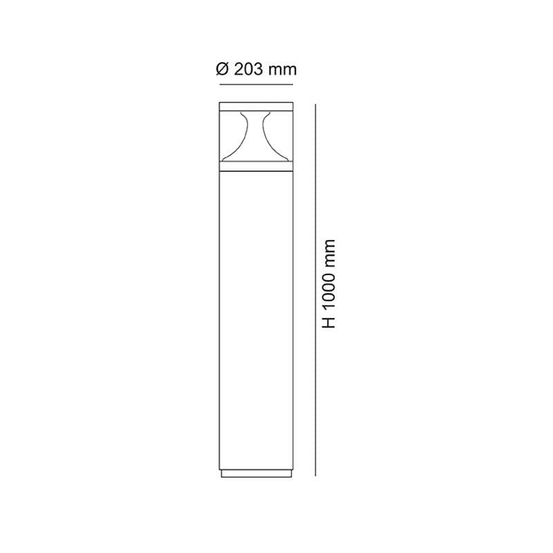 SAL Lighting Bollard Lighting LED Bollard Light 18W Lights-For-You SLA7102SL