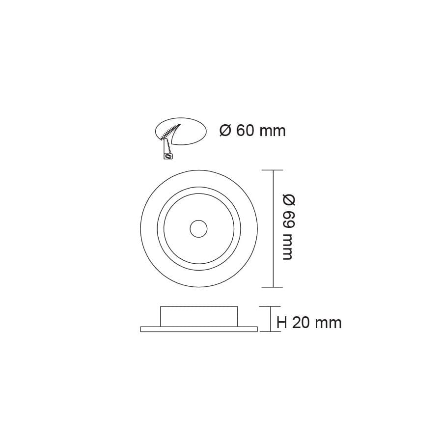 SAL Lighting Cabinet Lights Anova 4W LED Recessed Cabinet Light Lights-For-You