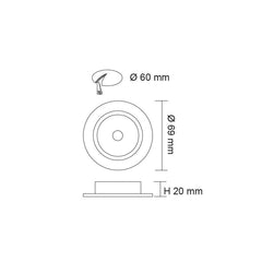 SAL Lighting Cabinet Lights Anova 4W LED Recessed Cabinet Light Lights-For-You