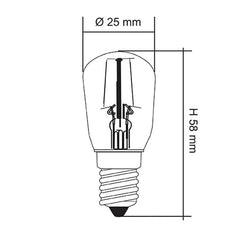 SAL Lighting Globes Clear LED Filament Pilot Lamp E14 Lights-For-You LP25F830E14