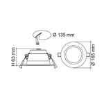 SAL Lighting LED Downlights 135mm LED Downlight 13/18w Lights-For-You