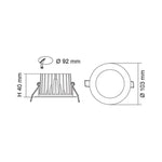 SAL Lighting LED Downlights 92mm Ripple Effect Shield LED Downlight 10w Lights-For-You S9041TC/WH/SFI