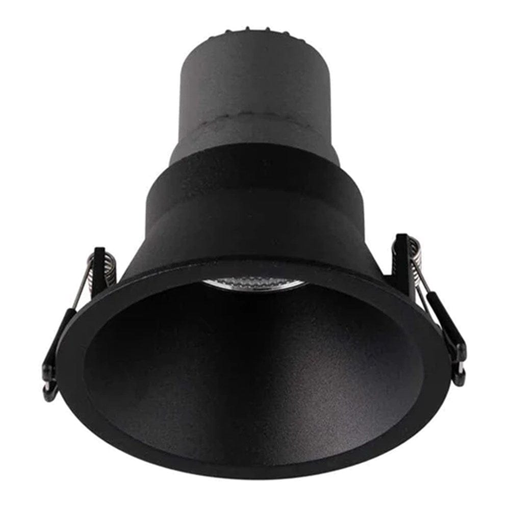 SAL Lighting LED Downlights Black 92mm Ripple Effect Shield LED Downlight 9w Black, White 3k S9011WW/SFI Lights-For-You S9011WW/BK/SFI