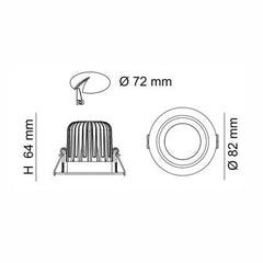 SAL Lighting LED Downlights Ecostar 9W Dimmable LED Downlight Lights-For-You S9045 WW WH