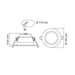 SAL Lighting LED Downlights LED Downlight 14w White, Silver Lights-For-You