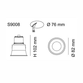 SAL Lighting LED Downlights UNIFIT 75mm LED Downlight 9w Lights-For-You