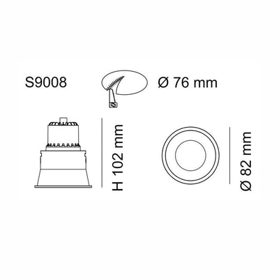 SAL Lighting LED Downlights UNIFIT 75mm LED Downlight 9w Lights-For-You