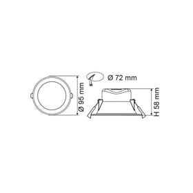 SAL Lighting LED Downlights Wave Round 7W Dimmable LED Downlight Lights-For-You S9064TC WH