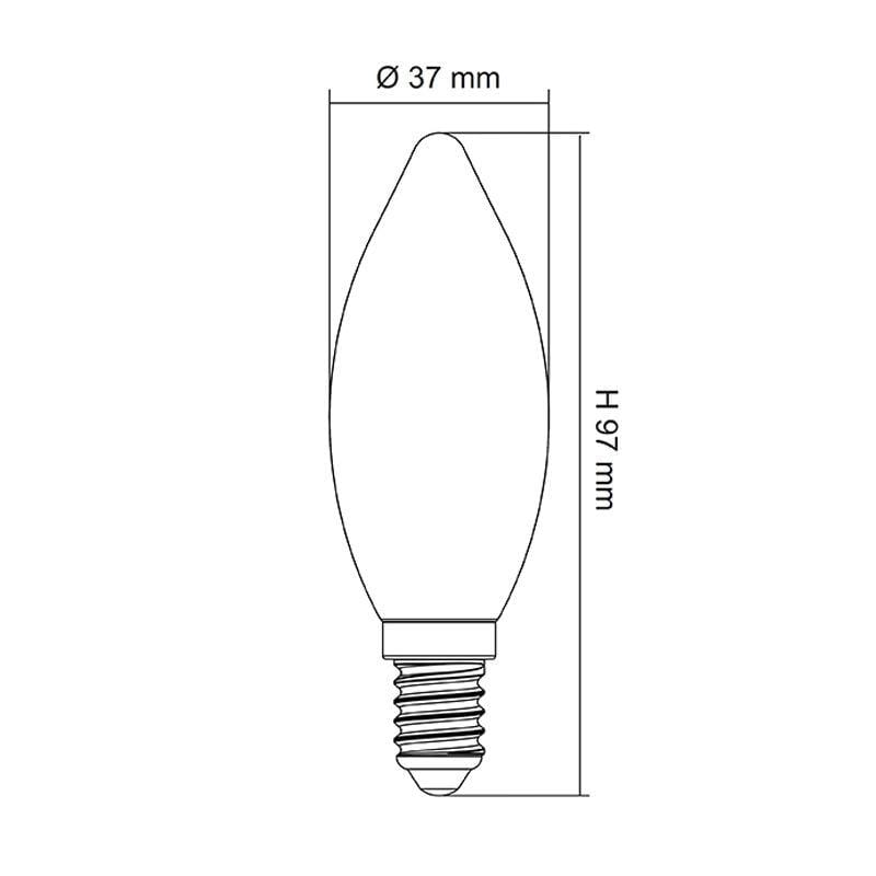 SAL Lighting LED Globes Candle LED 4w Daylight Dimmable Lights-For-You