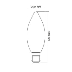 SAL Lighting LED Globes Candle LED 4w Daylight Dimmable Lights-For-You