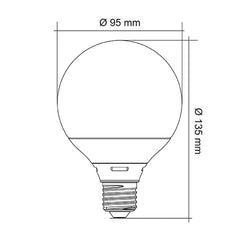 SAL Lighting LED Globes LED Clear Spherical G95 LAMP 6W Lights-For-You