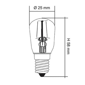 SAL Lighting LED Globes LED Filament Pilot Lamp E14 Lights-For-You LP25F830E14