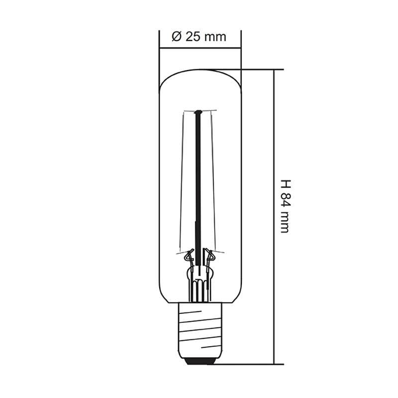 SAL Lighting LED Globes LED Filament t25 2w E14 3000k Globes Lights-For-You LT25F830E14