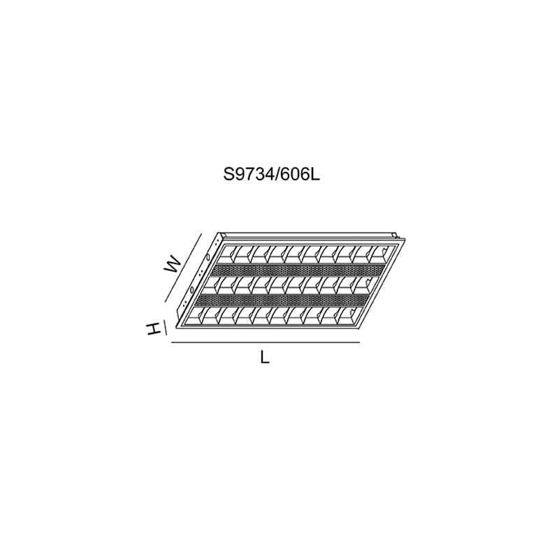 SAL Lighting LED Louver Troffer L-LINE MKII LED Louver Troffer Sunny Lighting Lights-For-You S9734/306L/CW