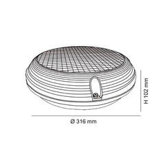 SAL Lighting Oyster Lights Memphis LED Oyster Light Round 22W 4K Lights-For-You SL9719RD