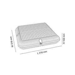 SAL Lighting Oyster Lights Memphis LED Oyster Light Square 22W 4K Lights-For-You SL9719SQ