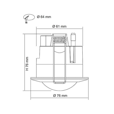SAL Lighting Sensor lights Infrared Recessed Sensor Light 500W in White Lights-For-You SMS804CR