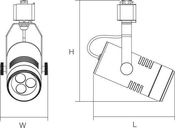 SAL Lighting Spot Lights SPOT II Black: 5w GU10 Single Lights-For-You STR4863TC/BK