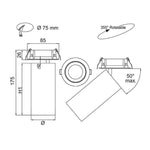 SAL Lighting Spot Lights Unitrek Three Circuit Rotatable LED Spot Light Lights-For-You SRC9017TC/WH