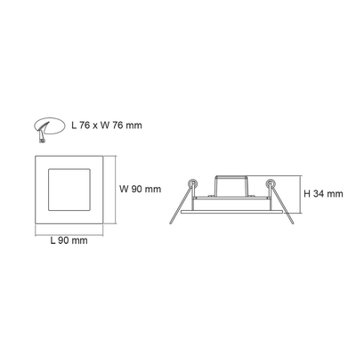 SAL Lighting Step Lights Broom 3W LED Step Light Lights-For-You