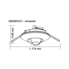 SAL Lighting Surface Mounted Infrared Sensor Surface Mounted/Recessed Lights-For-You SMS803CD