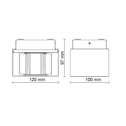 SAL Lighting Wall Lights Cube II 10W LED Up/Down Wall Light Lights-For-You