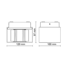 SAL Lighting Wall Lights Cube II 10W LED Up/Down Wall Light Lights-For-You