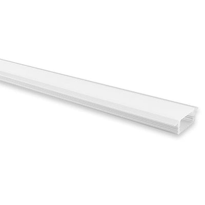 23mm x 8mm 2 Metre Silver Shallow Square Winged Aluminium LED Profile Havit Lighting