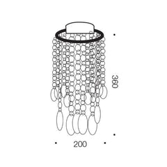 Telbix Lighting Batten Fix Lights May Batten Fix in Chrome W / Clear Acrylic Beads Lights-For-You MAY BF20-CH 9329501051719