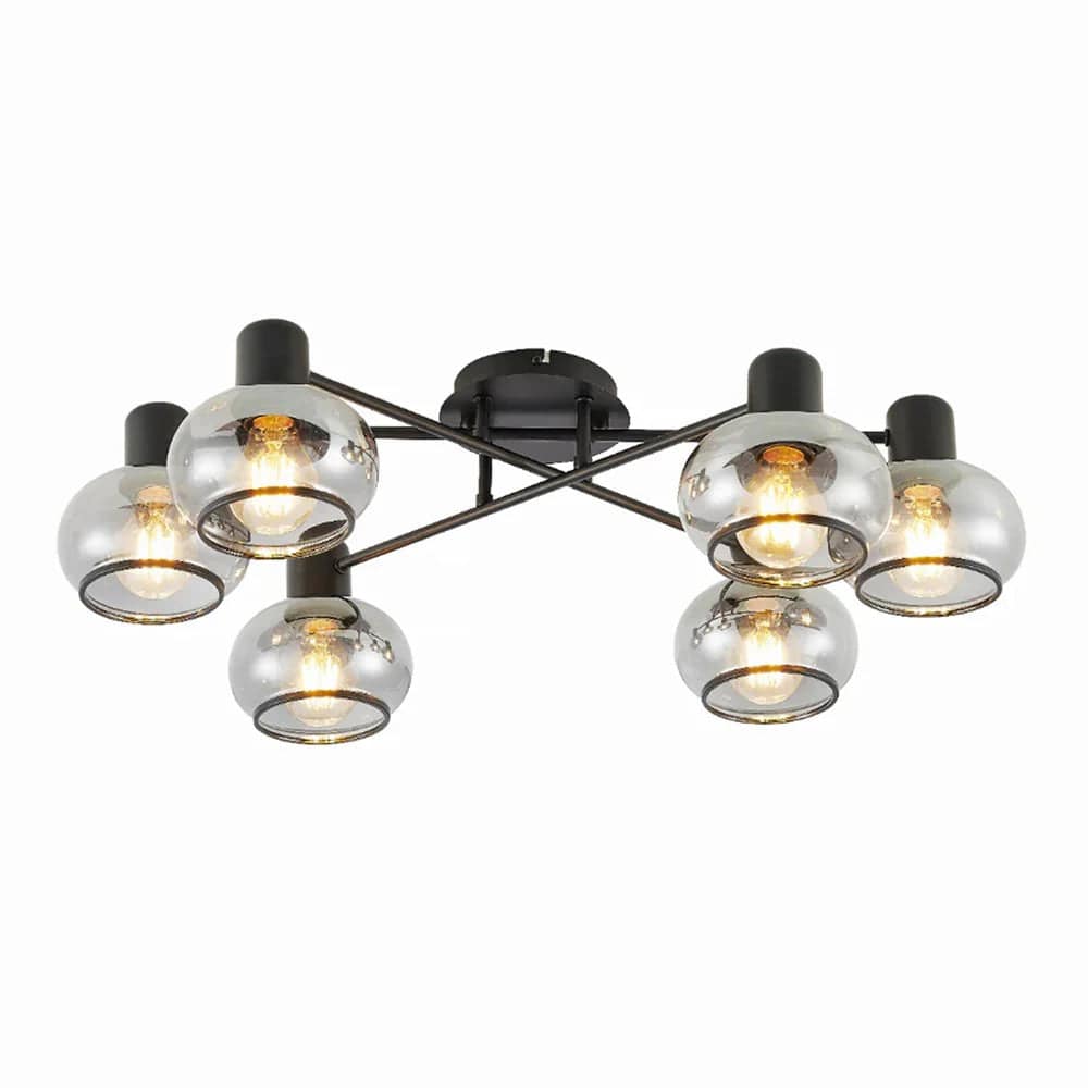 Telbix Lighting Ceiling Lights Marbell Close To Ceiling Lights-For-You MARBELL CTC6BKSM 9329501069882