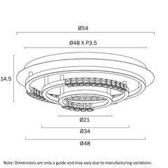 Telbix Lighting Close To Ceiling Light(CTC) BRERA CTC LED Light Lights-For-You BRERA CTC54-BK