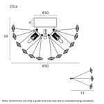 Telbix Lighting Close To Ceiling Light(CTC) LERIDA 4 LIGHT CTC Lights-For-You