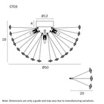 Telbix Lighting Close To Ceiling Light(CTC) LERIDA 6 LIGHT CTC Lights-For-You