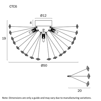 Telbix Lighting Close To Ceiling Light(CTC) LERIDA 6 LIGHT CTC Lights-For-You
