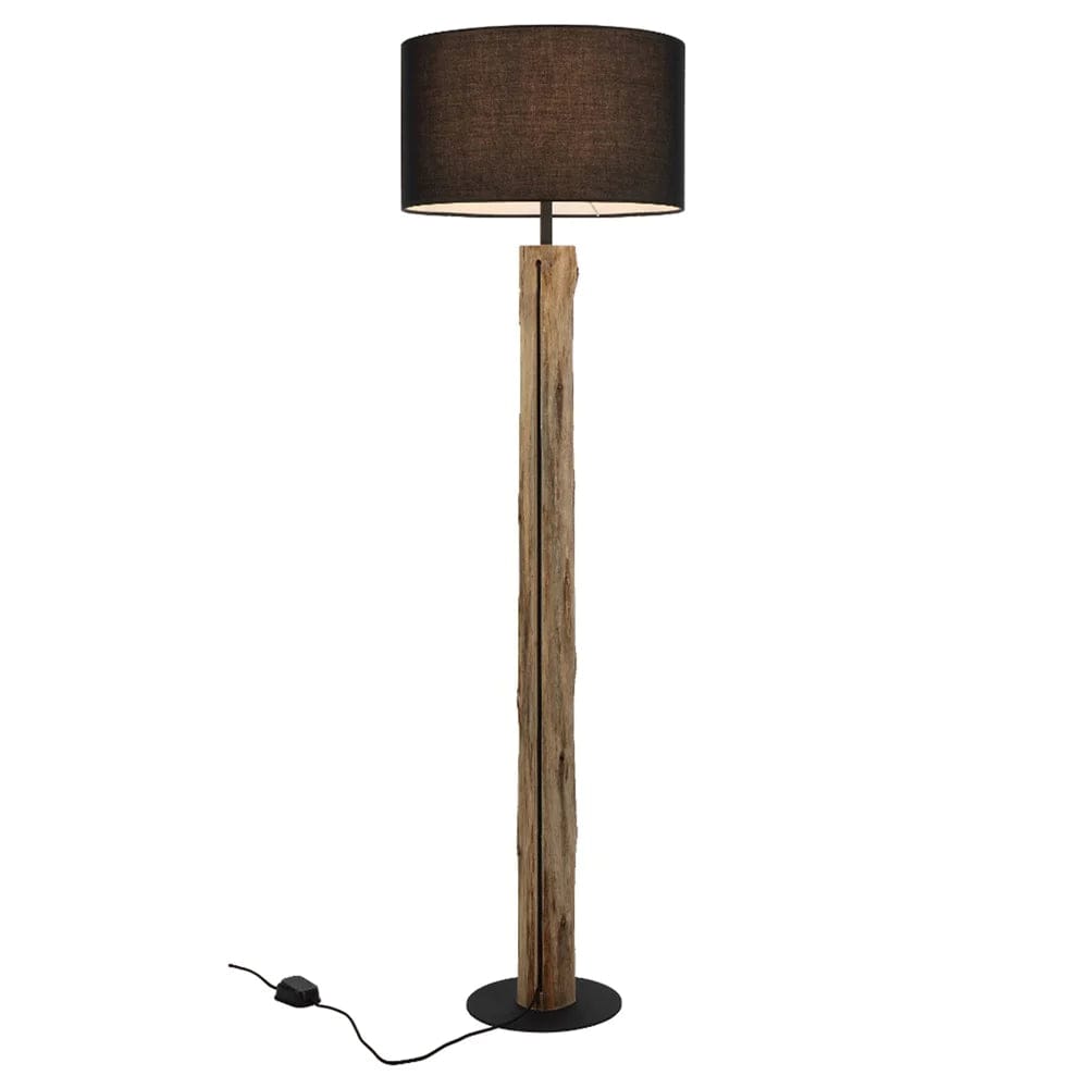 Telbix Lighting Floor Lamps Chad Floor Lamp in Wood Black Lights-For-You CHAD FL-WDBK 9329501070864