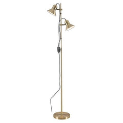 Telbix Lighting Floor Lamps Antique Brass Corelli Twin Headed Floor Lamp Lights-For-You CORELLI FL2-AB