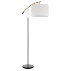 Telbix Lighting Floor Lamps Cruz Floor Lamp in Black/Gold/Ivory Lights-For-You CRUZ FL-BKIV 9329501066720