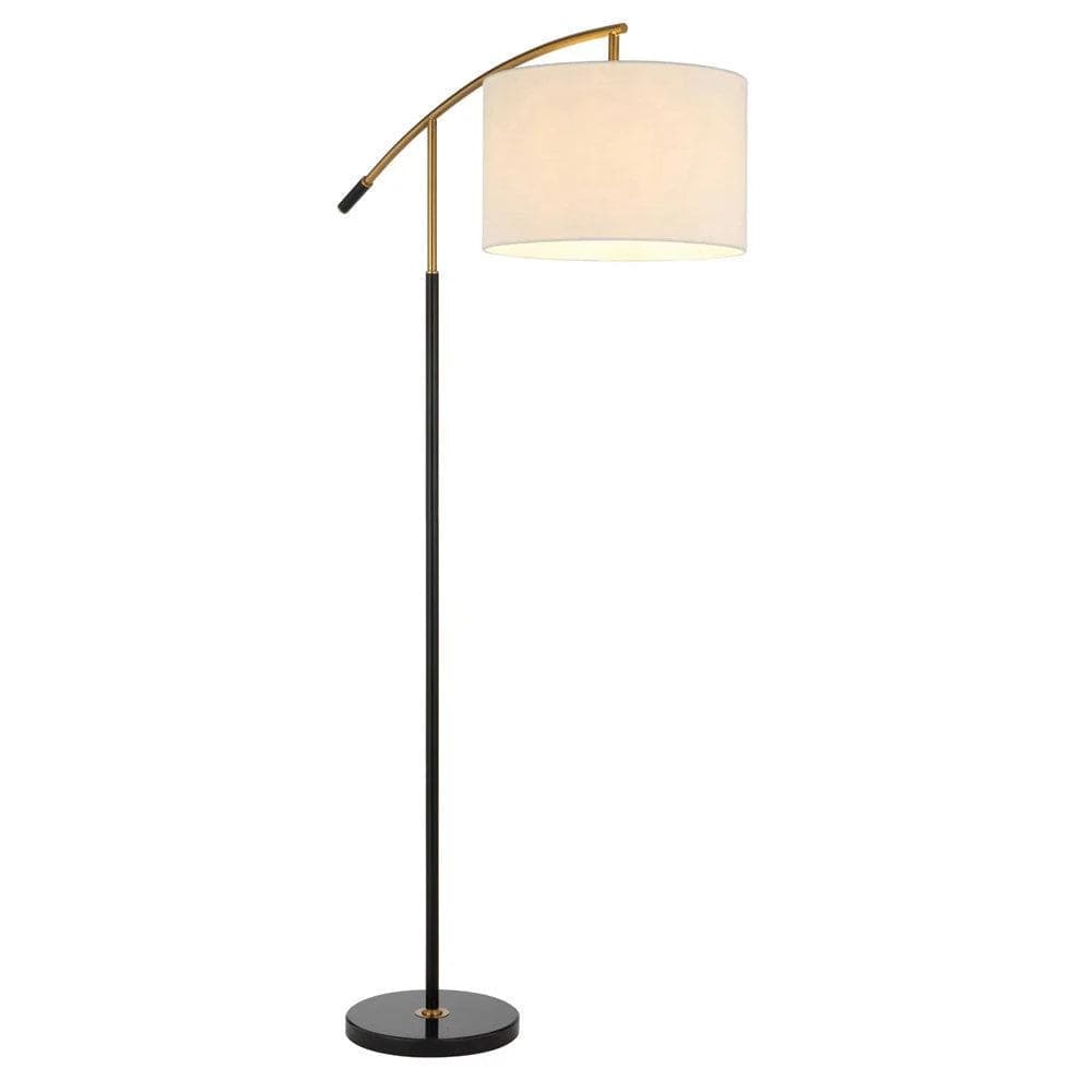 Telbix Lighting Floor Lamps Cruz Floor Lamp in Black/Gold/Ivory Lights-For-You CRUZ FL-BKIV 9329501066720