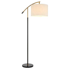 Telbix Lighting Floor Lamps Cruz Floor Lamp in Black/Gold/Ivory Lights-For-You CRUZ FL-BKIV 9329501066720