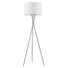Telbix Lighting Floor Lamps Chrome/White Denise Modern Tripod Floor Lamp 1Lt Lights-For-You DENISE FL-CHWH