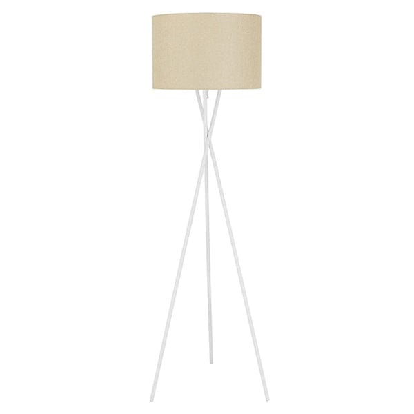 Telbix Lighting Floor Lamps White/Wheat Denise Modern Tripod Floor Lamp 1Lt Lights-For-You DENISE FL-WHWT