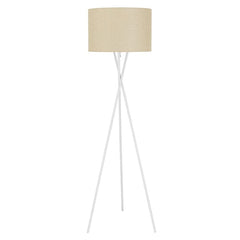 Telbix Lighting Floor Lamps White/Wheat Denise Modern Tripod Floor Lamp 1Lt Lights-For-You DENISE FL-WHWT
