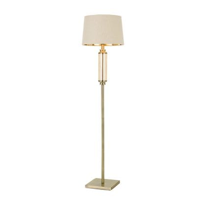 Telbix Lighting Floor Lamps Antique Brass / Amber Dorcel 1 Light Floor Lamp Lights-For-You DORCEL FL-ABAM