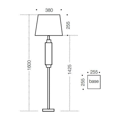 Telbix Lighting Floor Lamps Dorcel 1 Light Floor Lamp Lights-For-You DORCEL FL-ABAM 9329501054598