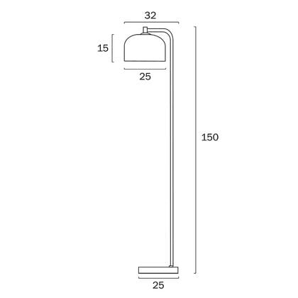 Telbix Lighting Floor Lamps Hoff Floor Lamp Black / Opal Matt Lights-For-You HOFF FL-BKOM 9329501064801